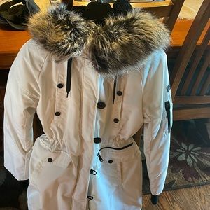 BCBG down coat with hood